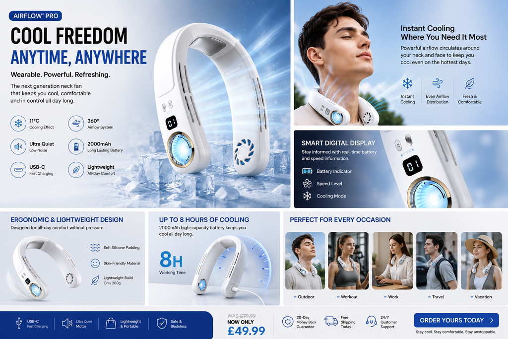 Airflow™ Pro USB Neck Fan